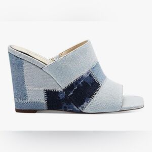 Jessica Simpson Slide Sandals Block Heel Blue Patchwork
NEW - Size 7